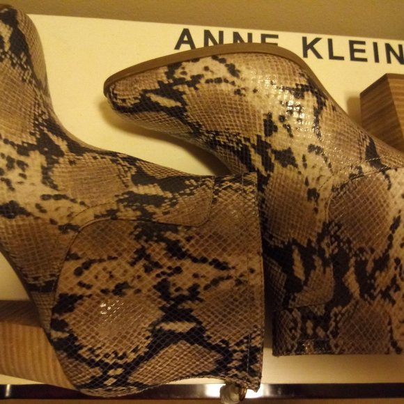 Anne Klein Shoes - (Anne Klein) Snake-Print Booties